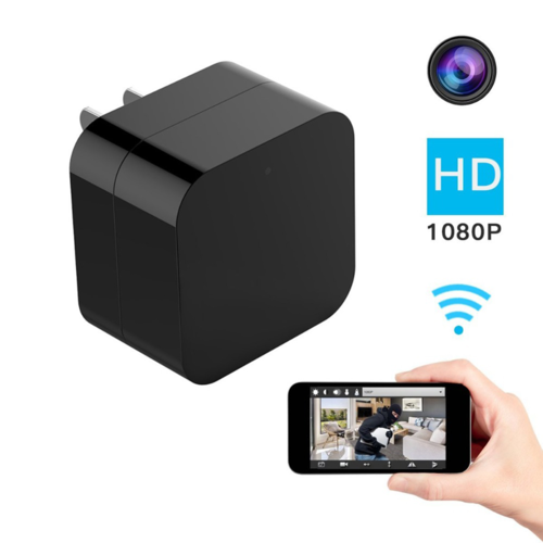 1080P WiFi Nanny Cam — Hidden Wall Charger Spy Camera, Night Vision