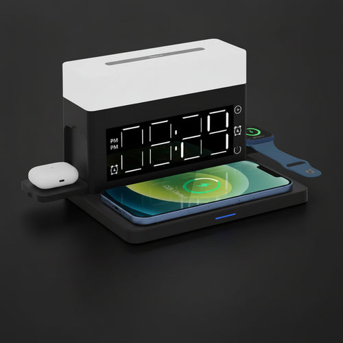 Wireless charger alarm clock night light iPhone